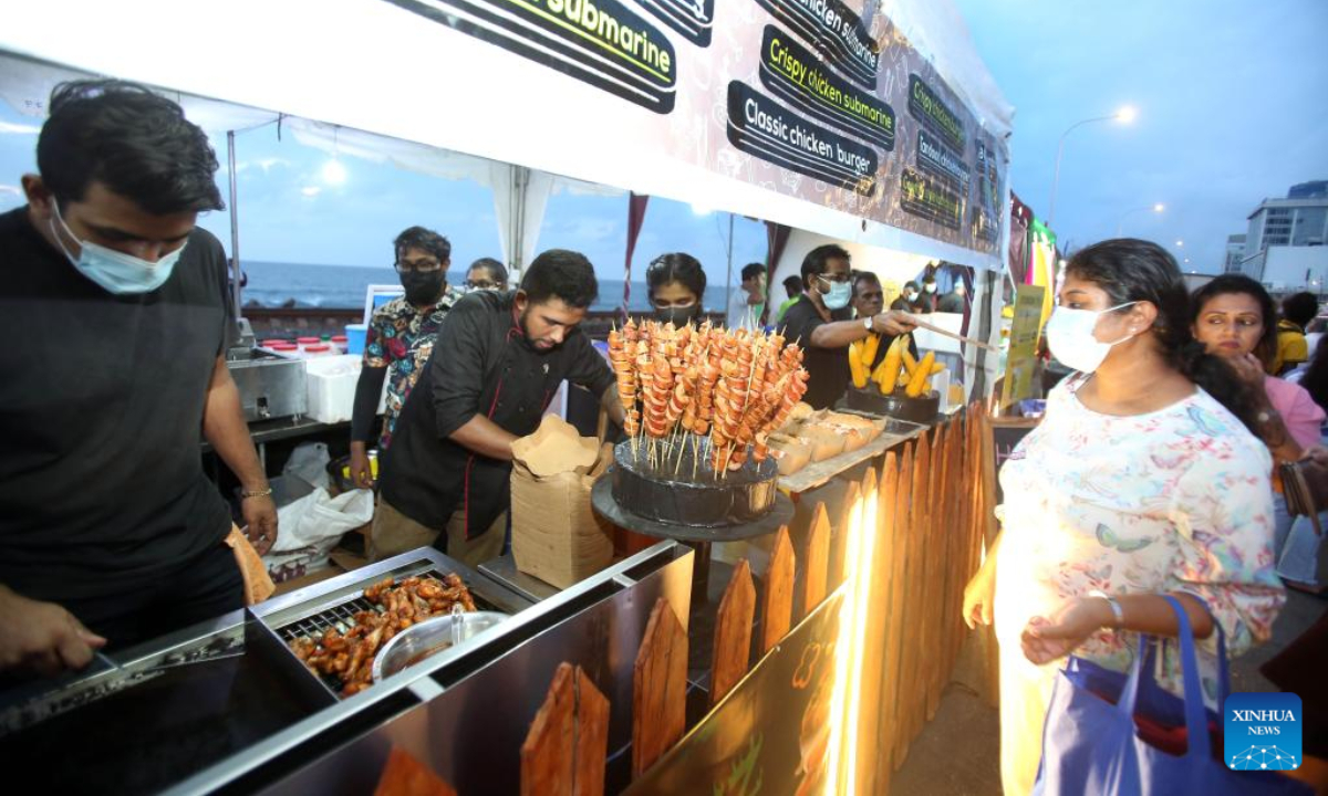 People take part in a food festival in Colombo, Sri Lanka, on Nov 11, 2022. Photo:Xinhua