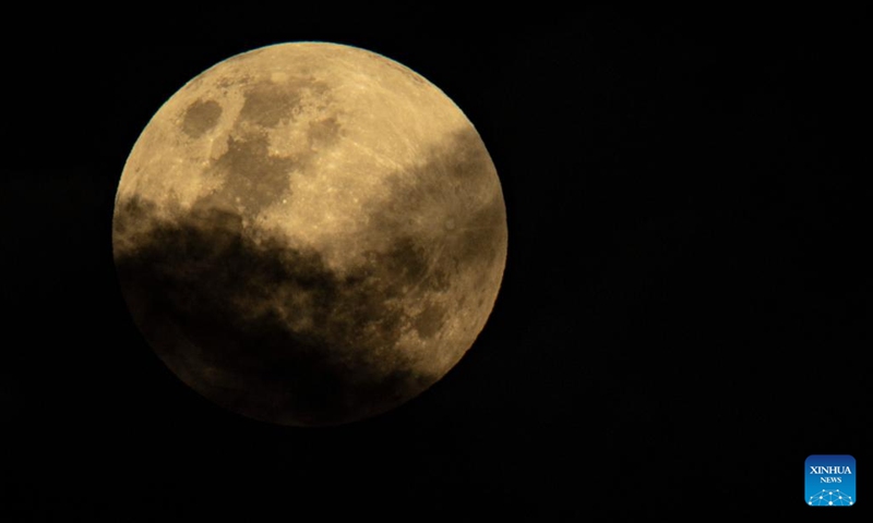 The moon is seen during a total lunar eclipse in Sydney, Australia, Nov. 8, 2022.(Photo: Xinhua)