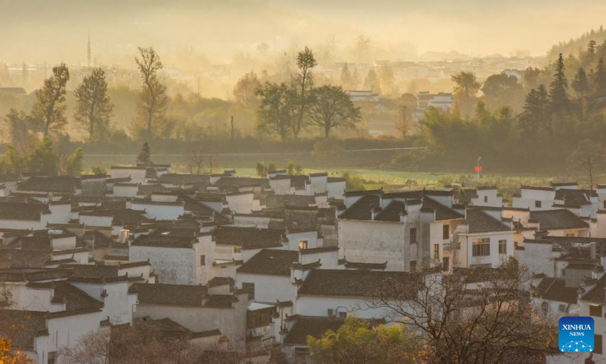 This photo taken on Nov 24, 2022 shows the scenery in Lucun Village of Yixian County in Huangshan City, east China's Anhui Province. Photo:Xinhua