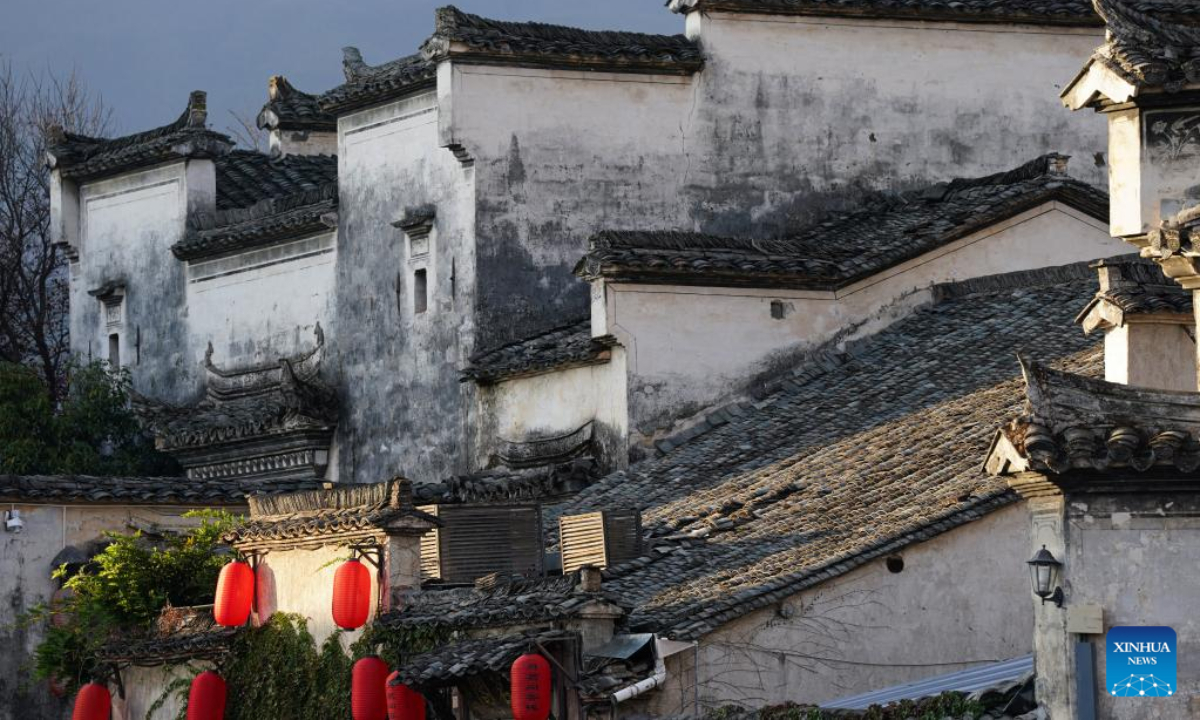 This photo taken on Nov 23, 2022 shows the scenery in Hongcun Village of Yixian County in Huangshan City, east China's Anhui Province. Photo:Xinhua