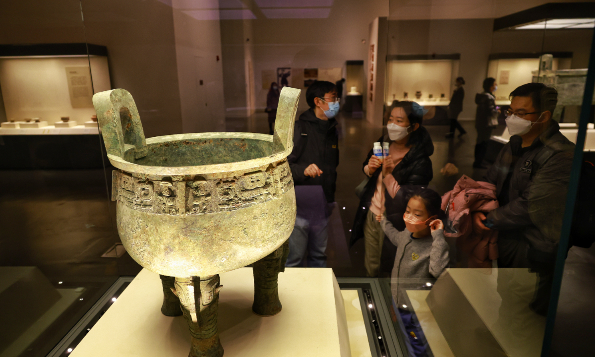 Visitors take a tour of the National Museum of China on December 18, 2022. Photo: Li Hao/GT