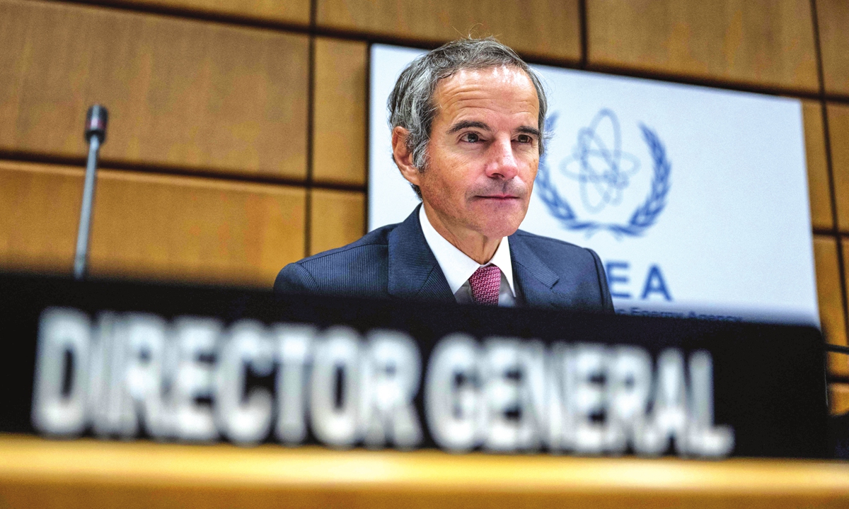 Rafael Grossi, director general of the International Atomic Energy Agency (IAEA), attends the IAEA's Board of Governors meeting at the agency's headquarters in Vienna, Austria on November 16, 2022. Iran said on the same day it rejected a draft resolution by Western countries calling on Tehran to cooperate fully with the IAEA. Photo: VCG