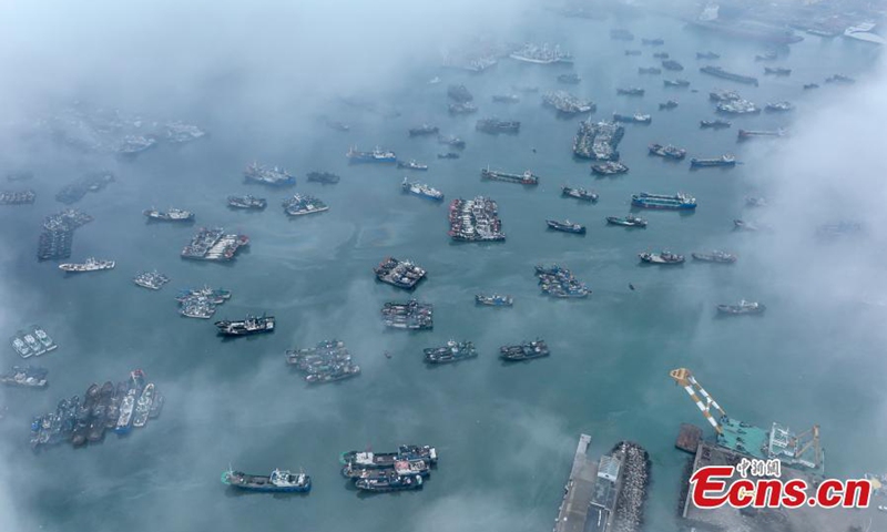 Fishing boats berth at a port in Rongcheng, east China's Shandong Province, Nov. 28, 2022. (Photo: China News Service/Li Xinjun)



