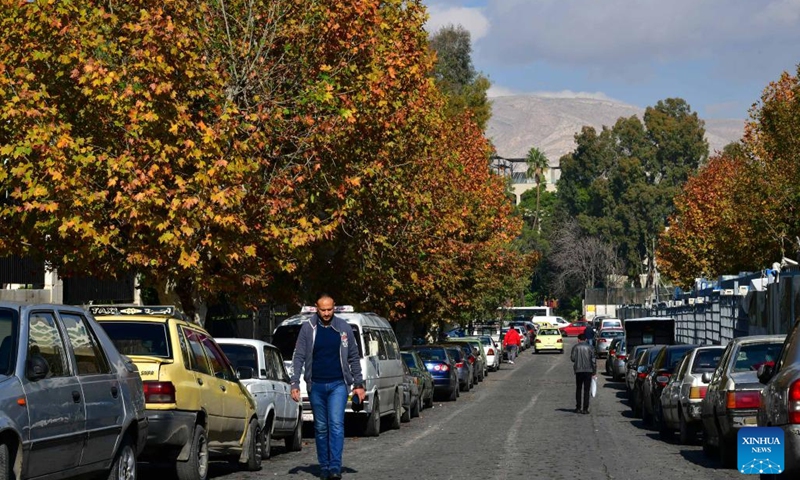 People walk down the street in Damascus, capital of Syria, Nov. 30, 2022.(Photo: Xinhua)