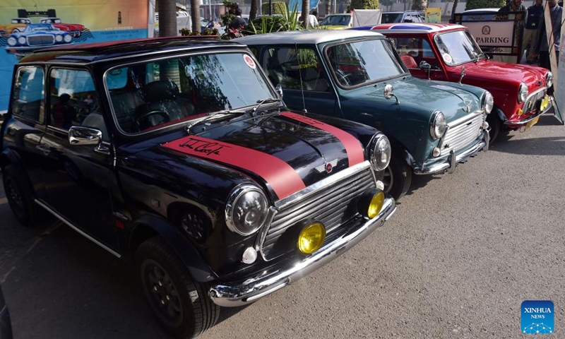 Vehicles are displayed at the Vintage and Classic car show in northwest Pakistan's Peshawar on Dec. 4, 2022.(Photo: Xinhua)