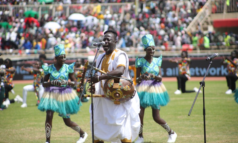 People perform during Kenya's 59th Jamhuri Day (Independence Day) celebration at Nyayo National Stadium in Nairobi, capital of Kenya, Dec. 12, 2022.(Photo: Xinhua)