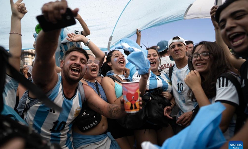 Fans celebrate Argentina's win in Buenos Aires - Global Times