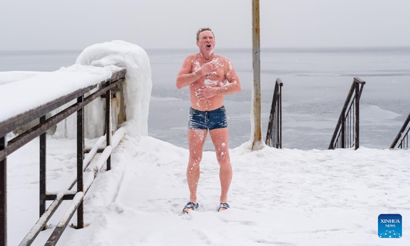 Winter swimmers in Vladivostok, Russia - Global Times