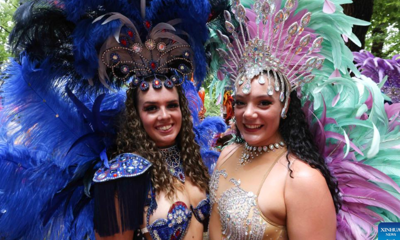 Samba dancers perform at the 2023 National Multicultural Festival in Canberra, Australia, Feb. 18, 2023. The festival, held from Feb. 17 to 19 in Canberra, provides a stage for various cultures and attracts visitors with music, dance performances and delicious food. Photo: Xinhua