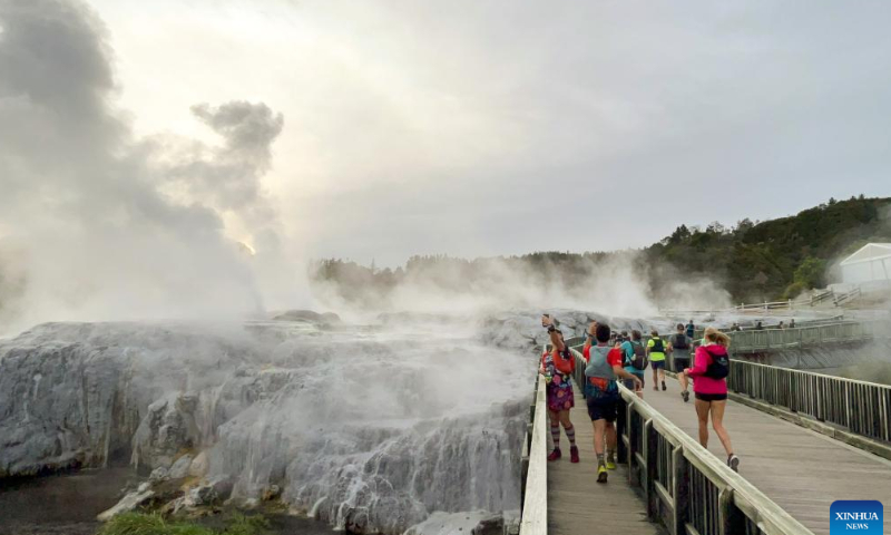 Participates compete during the 2023 Tarawera Ultramarathon at mountain trails around Rotorua, in New Zealand, Feb. 11, 2023. Photo: Xinhua