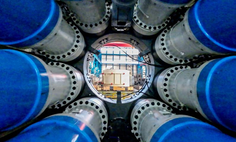 This aerial photo shows a workshop for making shield tunneling machines in Northern Heavy Industries Group Co., Ltd. in Shenyang, northeast China's Liaoning Province, Feb. 18, 2023. Photo: Xinhua