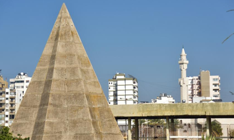 Photo taken on Jan. 26, 2023 shows the conical structure of the Rachid Karami International Fair in Tripoli, Lebanon. The Rachid Karami International Fair (RKIF) located in Lebanon's northern city of Tripoli has been officially inscribed on the UNESCO World Heritage List and List of World Heritage in Danger, Lebanon's Council of Ministers said Wednesday. Photo: Xinhua