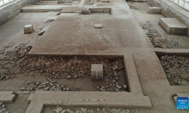 This undated file photo shows No.3 ancient city complex of Yueyang site in Xi'an, northwest China's Shaanxi Province. Photo: Xinhua