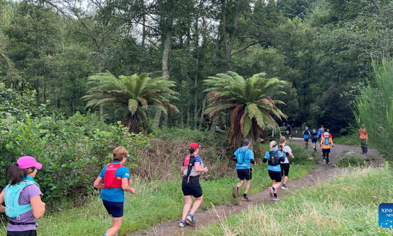 Participates compete during the 2023 Tarawera Ultramarathon at mountain trails around Rotorua, in New Zealand, Feb. 11, 2023. Photo: Xinhua