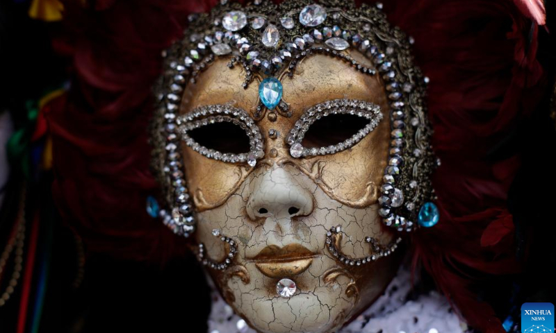 Revelers participate in the carnival in Recife, Pernambuco, Brazil, Feb. 18, 2023. Photo: Xinhua