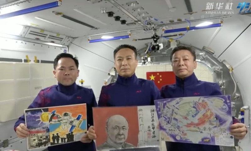 La Estación Espacial Tiangong de China ha lanzado una segunda exposición de arte para adolescentes en el Año Nuevo Chino.