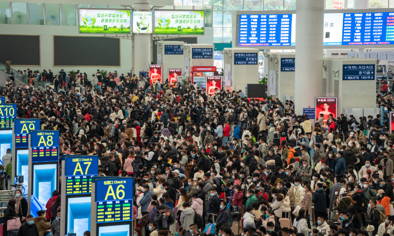 A view of Shenzhen North Railway Station on January 16, 2023 Photo: VCG