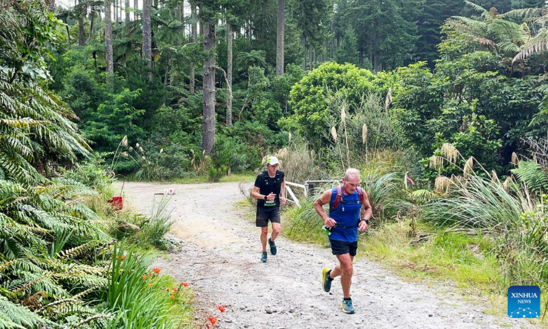 Participates compete during the 2023 Tarawera Ultramarathon at mountain trails around Rotorua, in New Zealand, Feb. 11, 2023. Photo: Xinhua