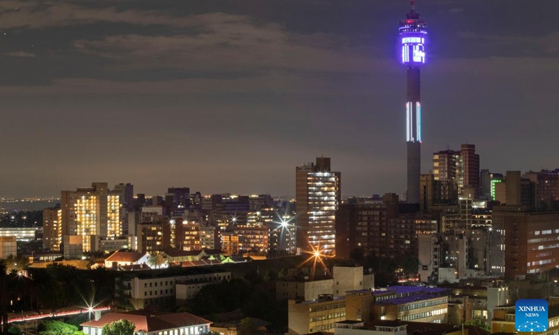 This photo taken on Jan. 31, 2023 shows the night view of Johannesburg, South Africa.(Photo: Xinhua)