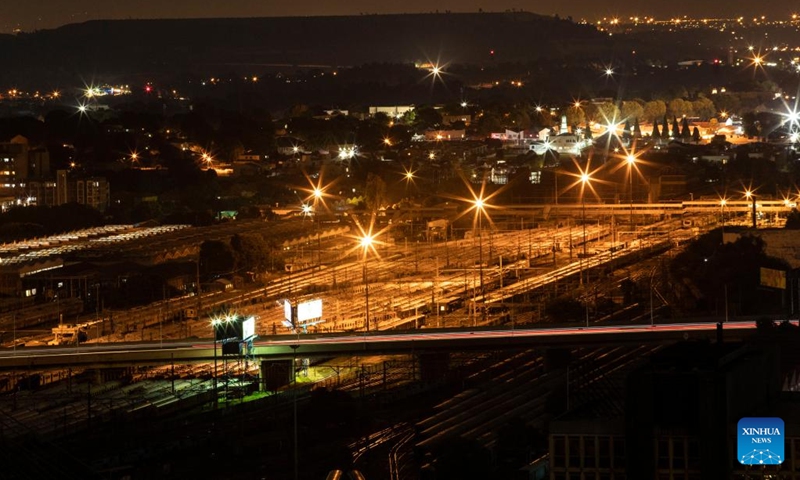 This photo taken on Jan. 31, 2023 shows the night view of Johannesburg, South Africa.(Photo: Xinhua)