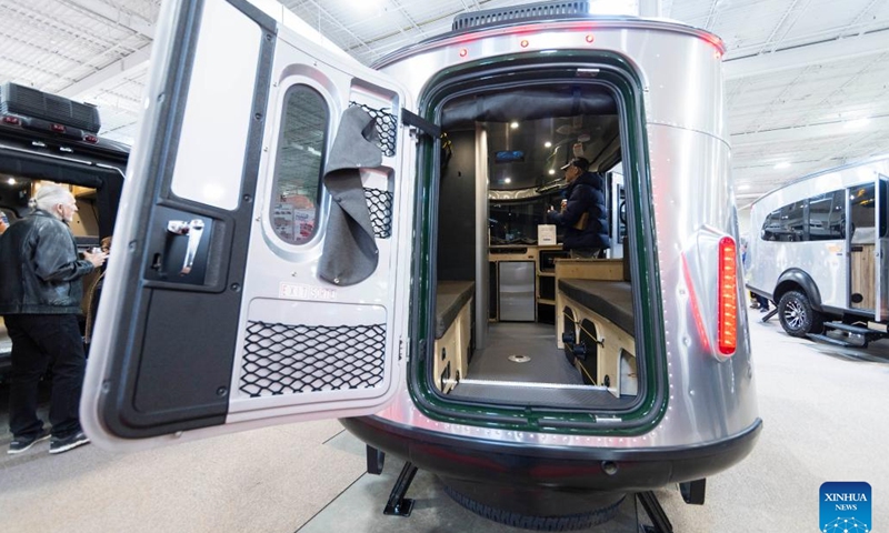 People visit the 2023 Toronto Spring Camping & RV Show in Mississauga, the Greater Toronto Area, Canada, on March 2, 2023. The annual event is held here from March 2 to March 5 with over 450 RVs.(Photo: Xinhua)