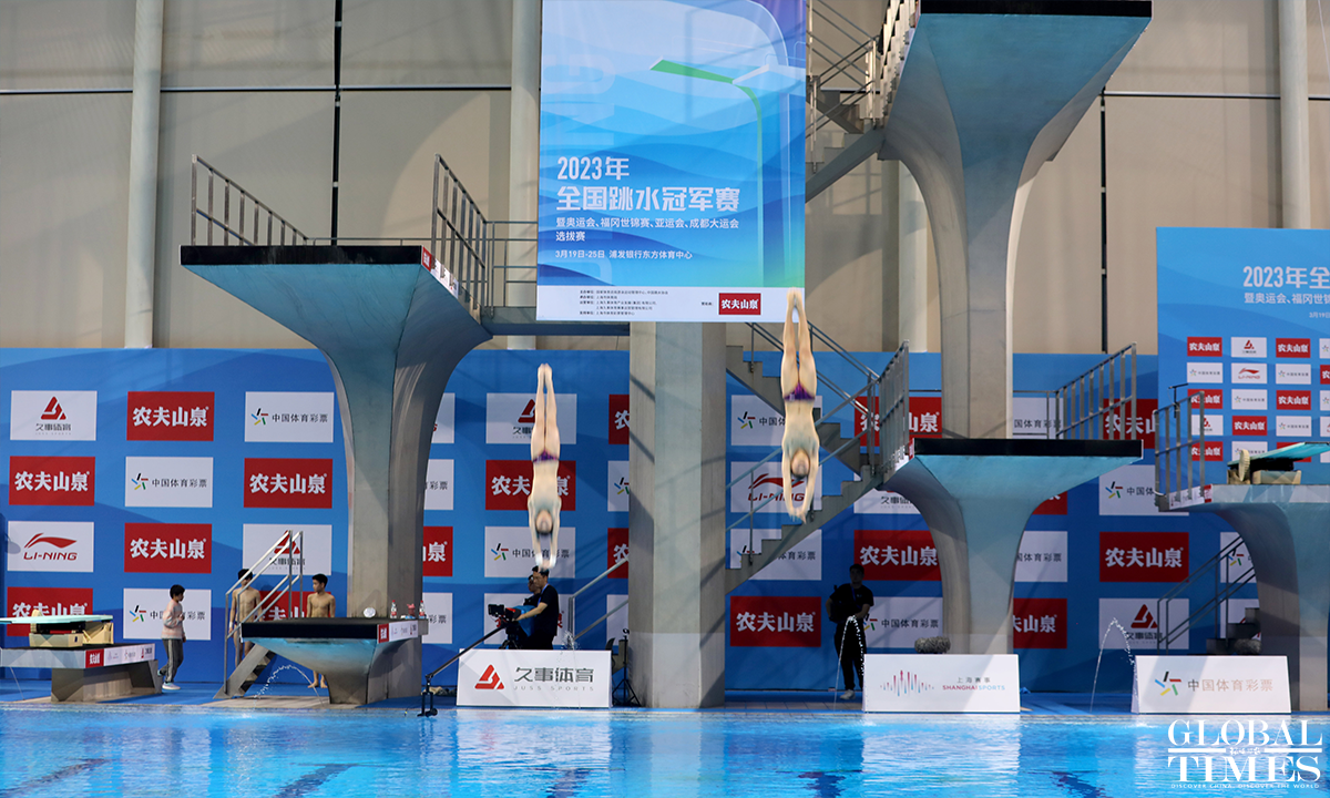 Athletes compete at men’s diving synchronized 10-meter platform match ...