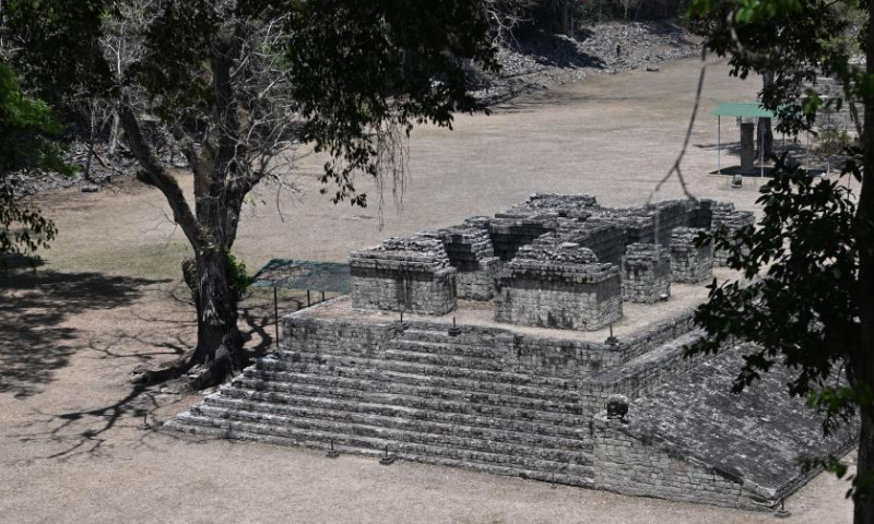 This photo taken on April 1, 2023 shows the Maya site of Copan in Honduras. The city of Copan, with its temples, squares, terraces and other characteristics, is an excellent representation of Classic Mayan civilization. (Xinhua/Xin Yuewei)