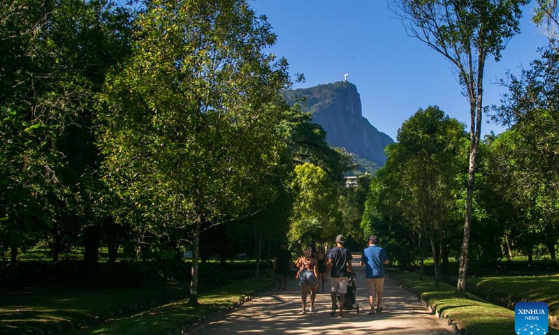 People visit Rio de Janeiro Botanical Garden in Rio de Janeiro, Brazil, on April 1, 2023. (Photo by Claudia Martini/Xinhua)