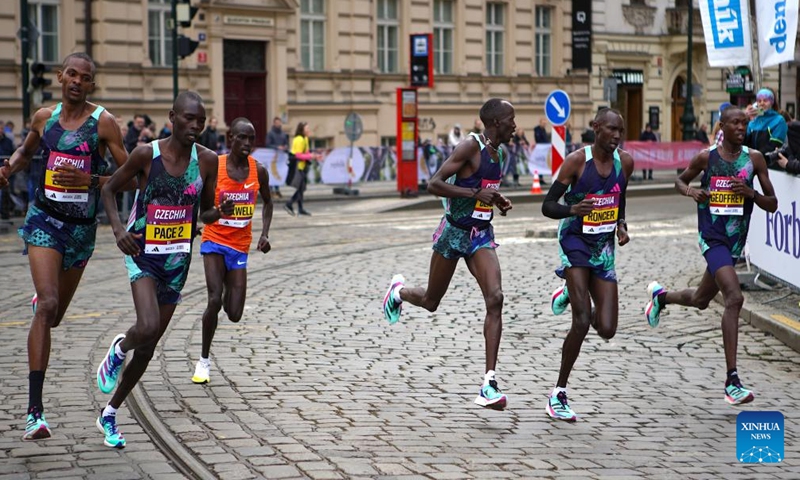 Runners take part in the Prague Half Marathon 2023 in Prague, the Czech Republic, on April 1, 2023. Prague Half Marathon 2023 was held on Saturday. (Photo by Dana Kesnerová/Xinhua)