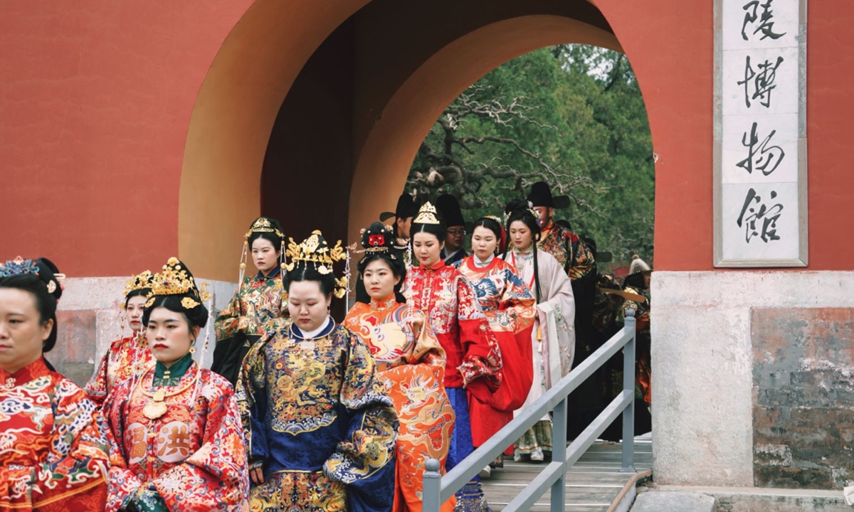 Scene of the Ming Culture Festival in Beijing's Changping district Photo:Courtesy of the Ming Tombs 