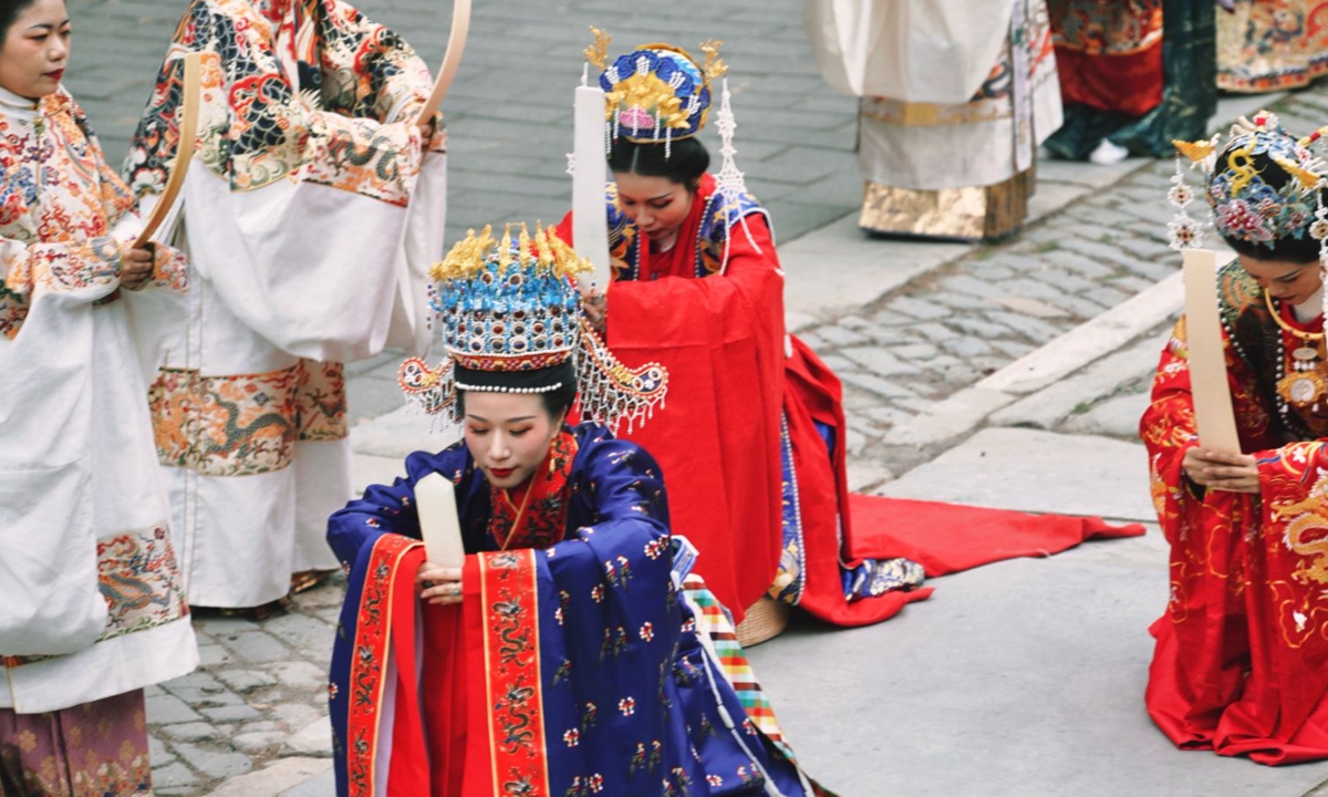 Scene of the Ming Culture Festival in Beijing's Changping district Photo:Courtesy of the Ming Tombs 