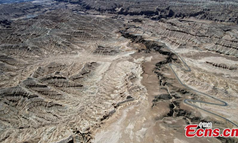 Unique landscape of Zanda earth forest in Zanda County, southwest China's Tibet Autonomous Region. Zanda earth forest is the largest and most distinctive clay forest in China and was listed as a national geopark in 2007. (Photo: China News Service/Li Lin)