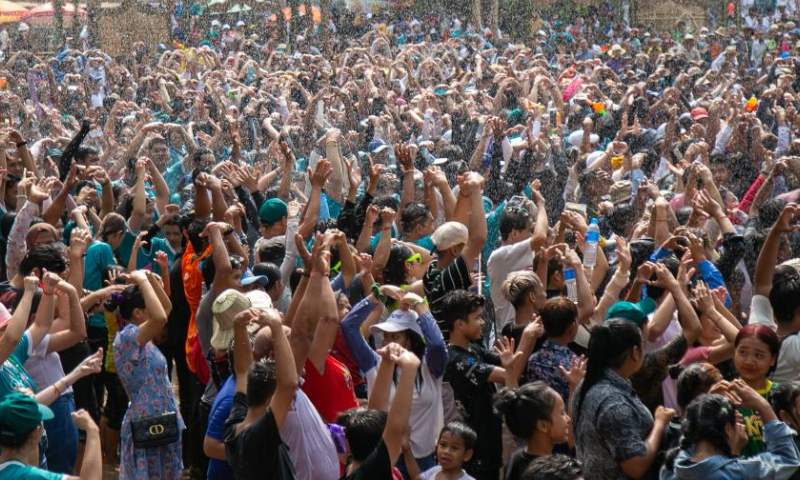 People Celebrate Sankranta Festival At Angkor Archeological Park In ...