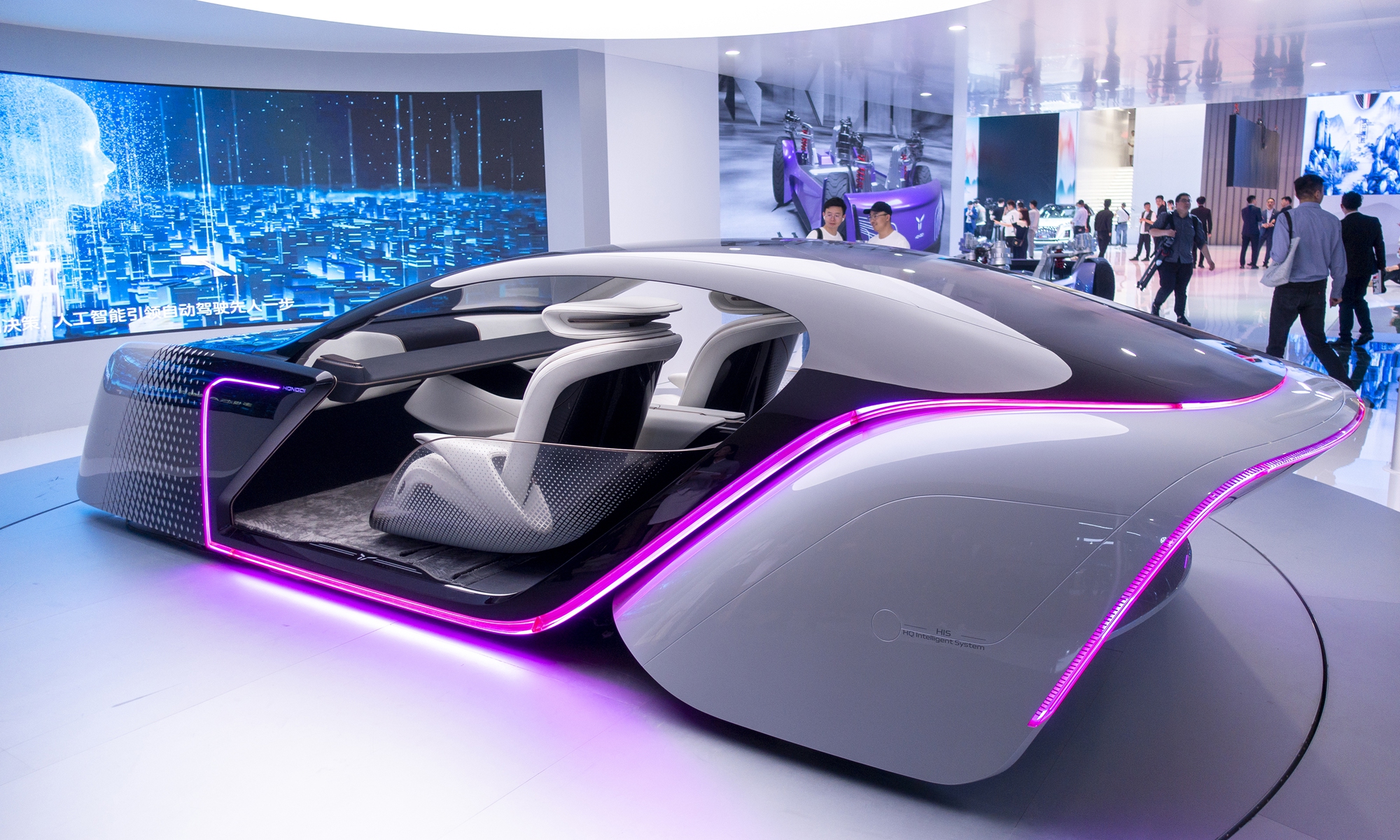 Domestic cars showcase hightech innovations, captivate visitors at