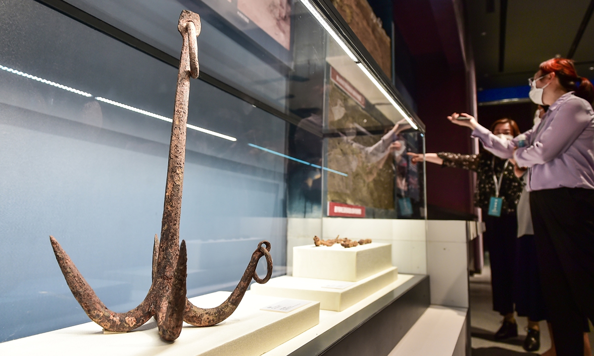 An anchor at the Sui-Tang Dynasties Grand Canal Cultural Museum in Luoyang, Henan Province Photo: IC