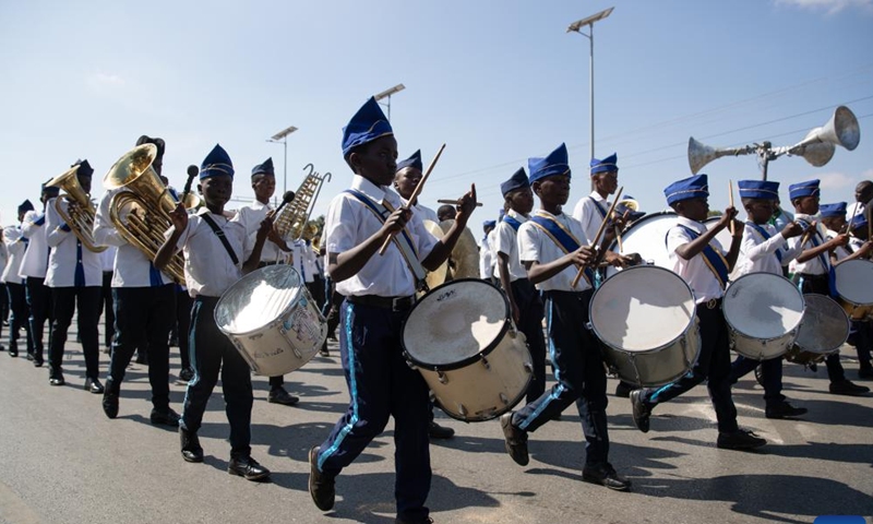 Boys take part in the Labour Day parade in Lusaka, Zambia, May 1, 2023. Zambia on Monday commemorated the Labour Day with a grand ceremony held in the country's capital. (Xinhua/Peng Lijun)