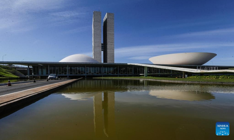 This photo taken on May 22, 2023 shows the National Congress of Brazil along Monumental Axis in Brasilia, Brazil.(Photo: Xinhua)