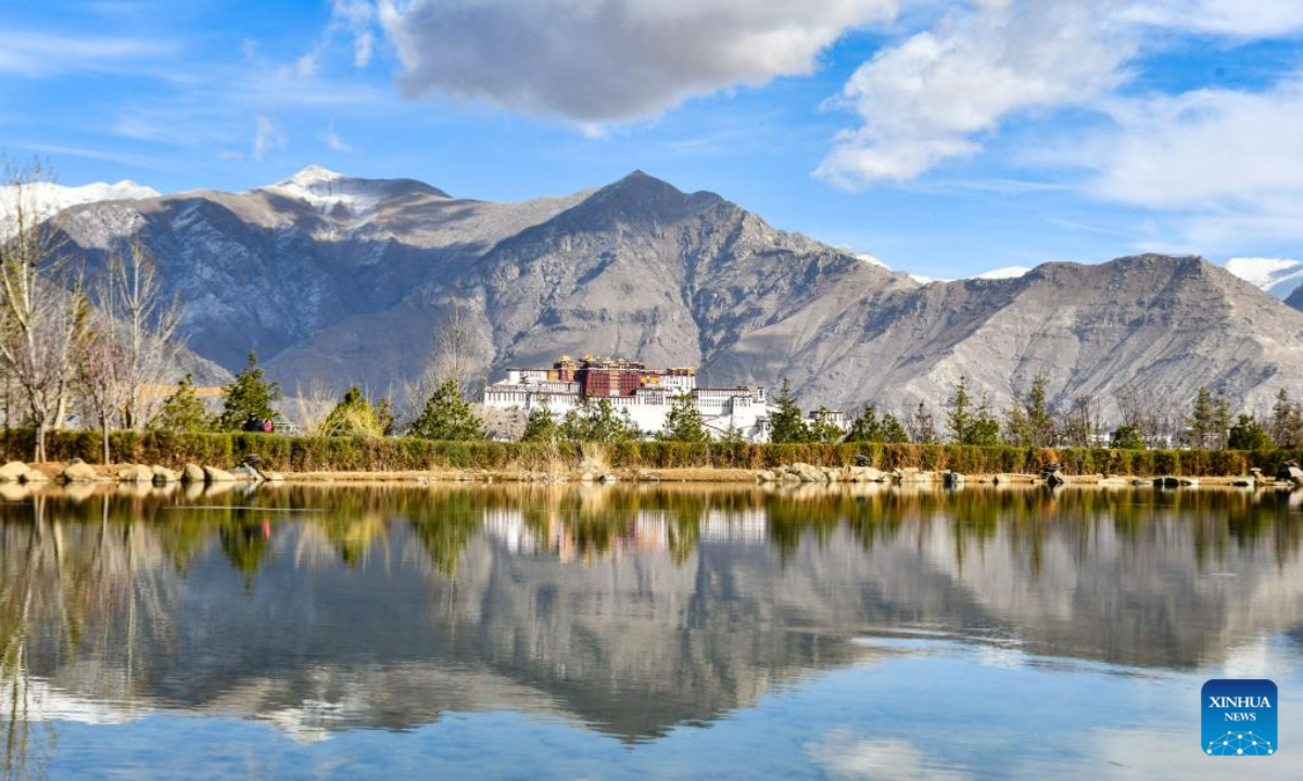 This photo taken on Feb. 24, 2023 shows the Potala Palace in Lhasa, southwest China's Tibet Autonomous Region. Photo:Xinhua