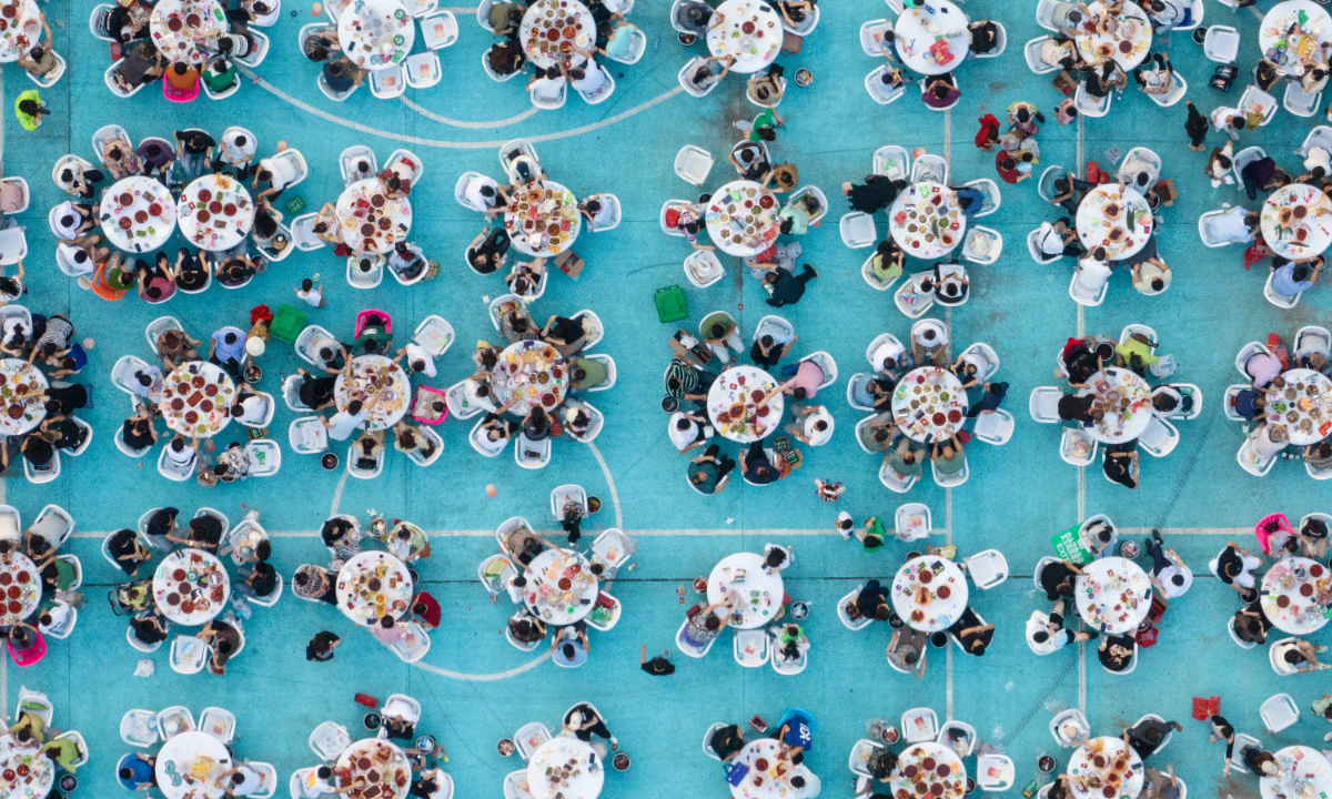 East China's Jiangsu Province holds the International Crawfish Festival on the evening of June 13, 2023, attracting more than 10,000 diners. Photo: IC