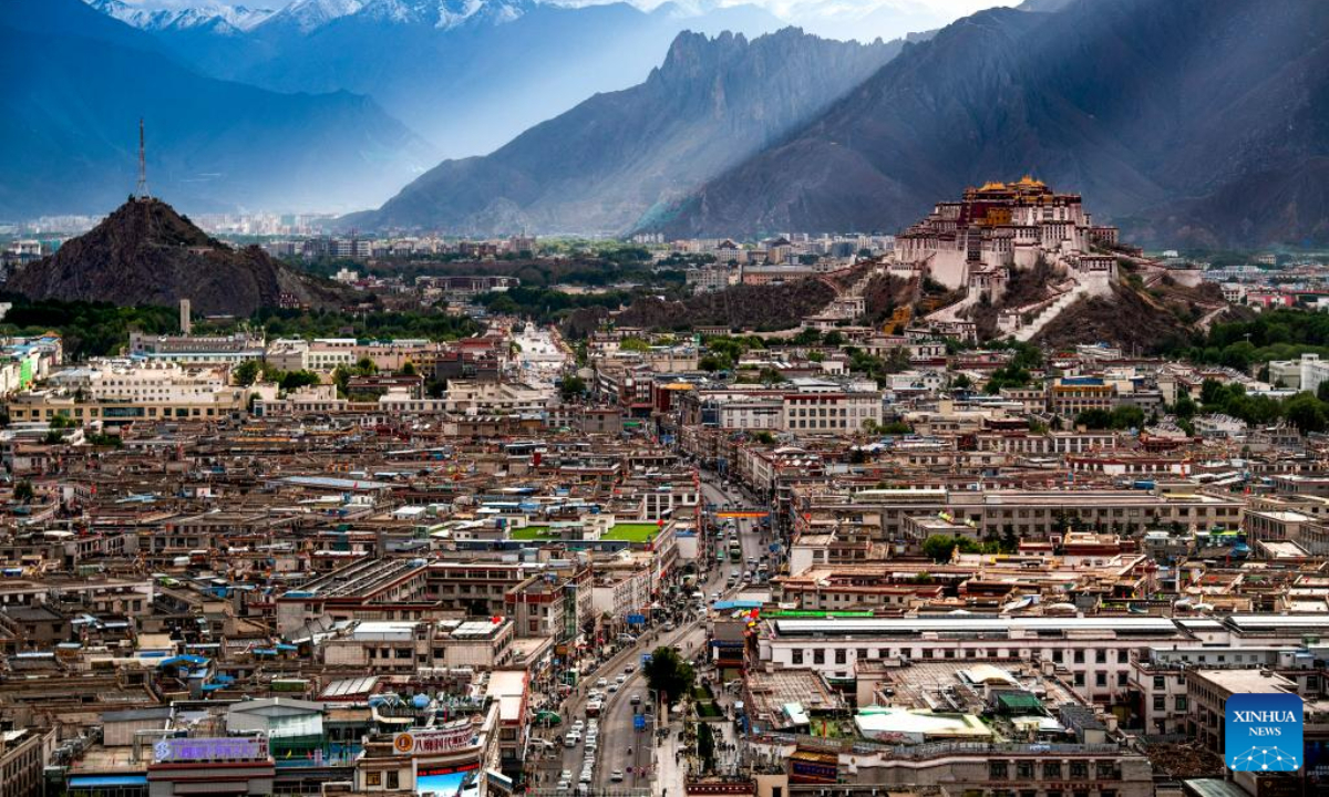 This photo taken on June 15, 2023 shows a city view in Lhasa, southwest China's Tibet Autonomous Region. Photo:Xinhua