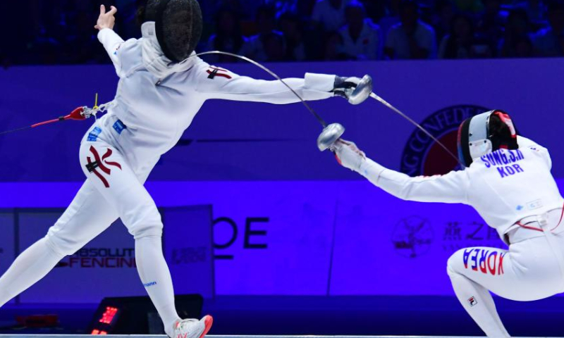 China's Lin takes bronze on Day 1 of Asian Fencing Championships ...