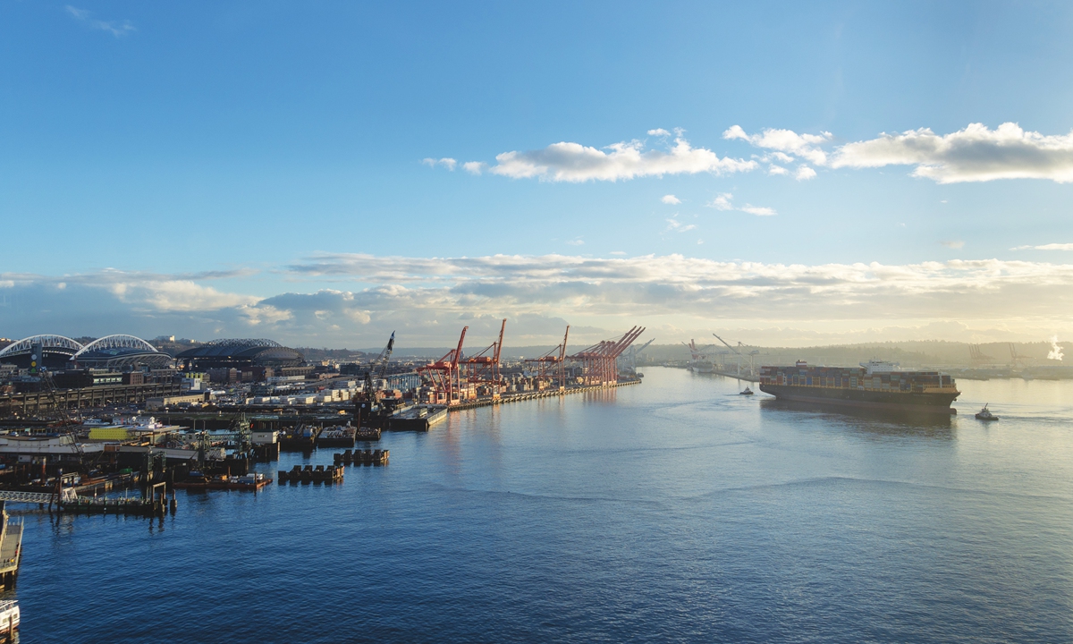 A view of the Seattle port Photo: VCG