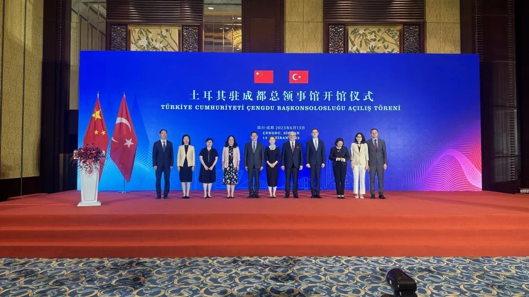 People attend the opening ceremony of the Turkish Consulate General in Chengdu, Southwest China's Sichuan Province on Tuesday. Photo: Courtesy of Turkish Embassy in Beijing