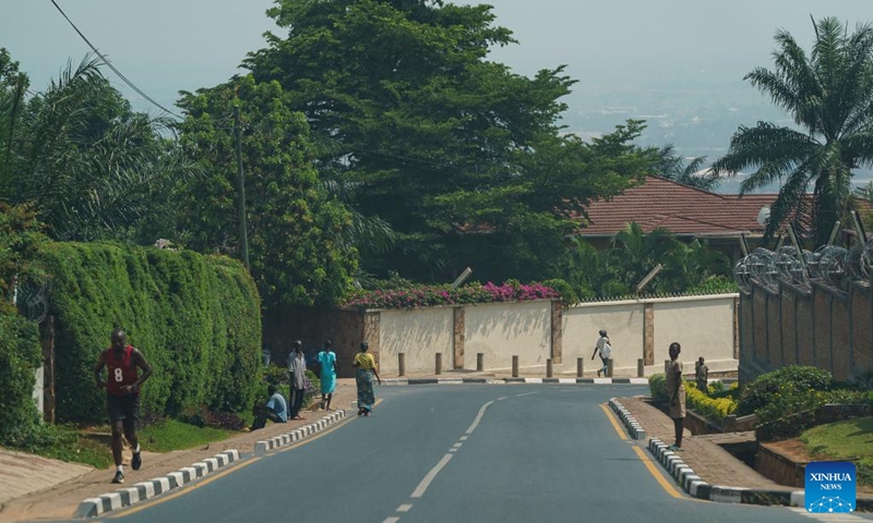 This photo taken on June 22, 2023 shows street view in Bujumbura, Burundi. Bujumbura is economic capital, the largest city and main port of Burundi. (Xinhua/Han Xu)