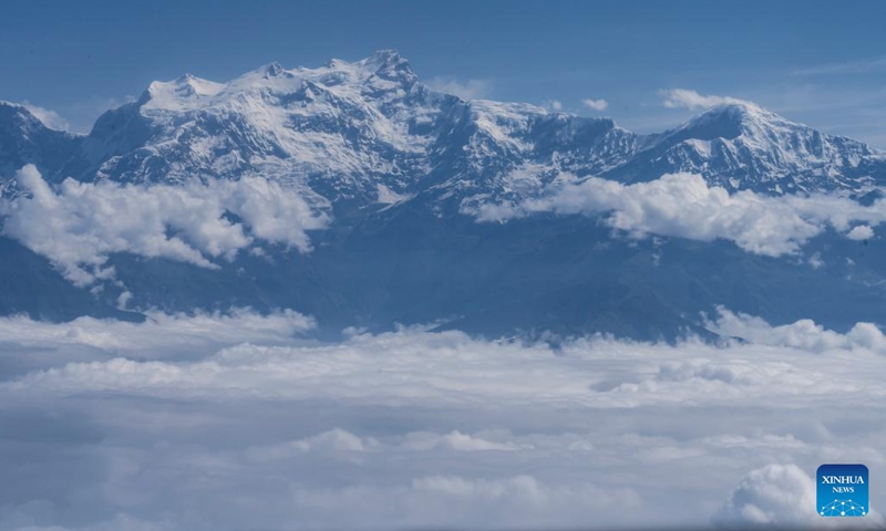 The Annapurna range is seen on a flight from Pokhara to Kathmandu in Nepal, June 25, 2023.(Photo: Xinhua)