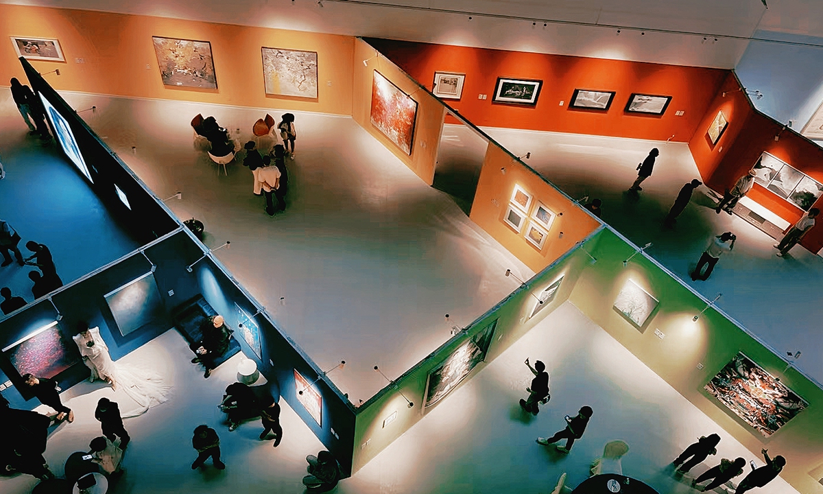 People explore the exhibition Photo: Courtesy of Autumn Mosaic Art Center