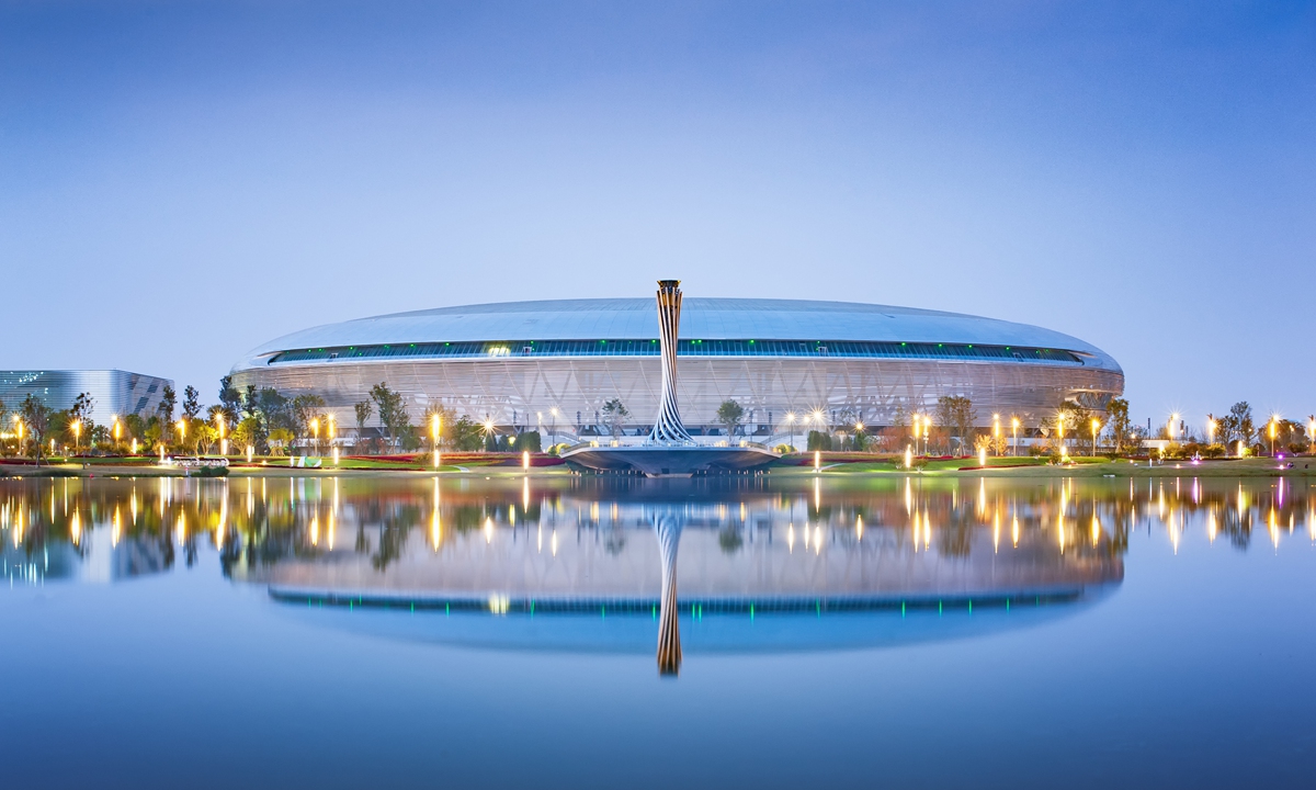 The Dong'an Lake Sports Park Stadium, which will host the opening ceremony of the Chengdu World University Games Photo: VCG