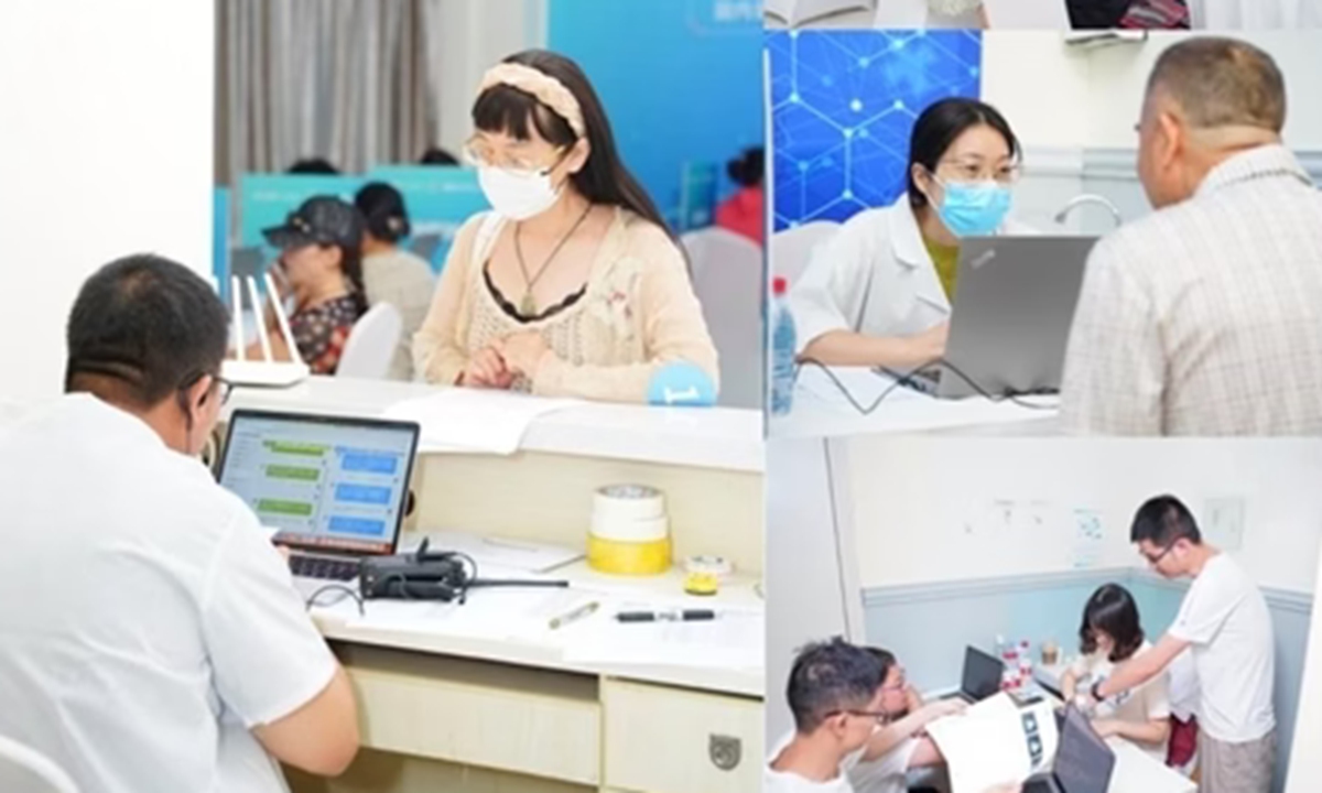 A consistency evaluation of AI doctor and real doctor was held for the first time in Chengdu Haiersen Hospital, Southwest China's Sichuan Province on June 30, 2023. Photo: Screenshot of Guangming News