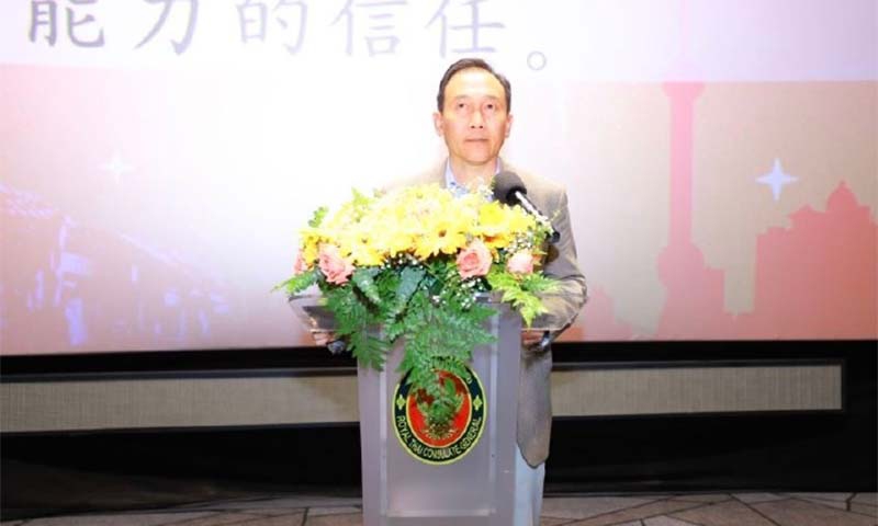 The deputy consul general of the Royal Thai Consulate General in Shanghai gives a speech at the movie event. Photo: Courtesy of the Thailand Consulate General in Shanghai