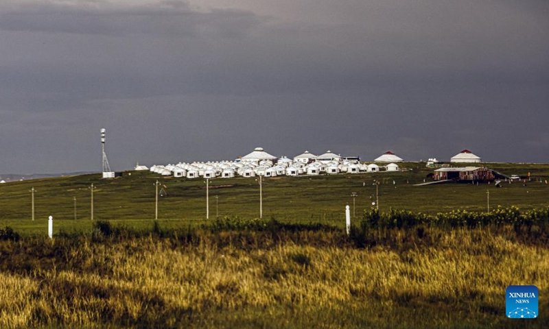 This photo taken on June 30, 2023 shows a view of Hulun Buir grassland in Hulun Buir, north China's Inner Mongolia Autonomous Region. (Xinhua/Lan Hongguang)